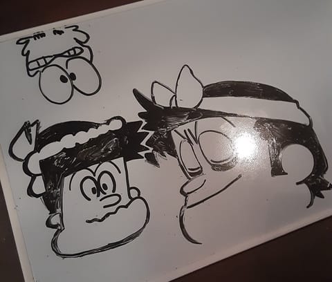 うめのブログ写真「これは、だれでしょーう⊂( ᴖ ̫ᴖ )⊃」